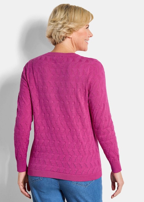 Baumwollpullover mit Zick-Zack-Muster