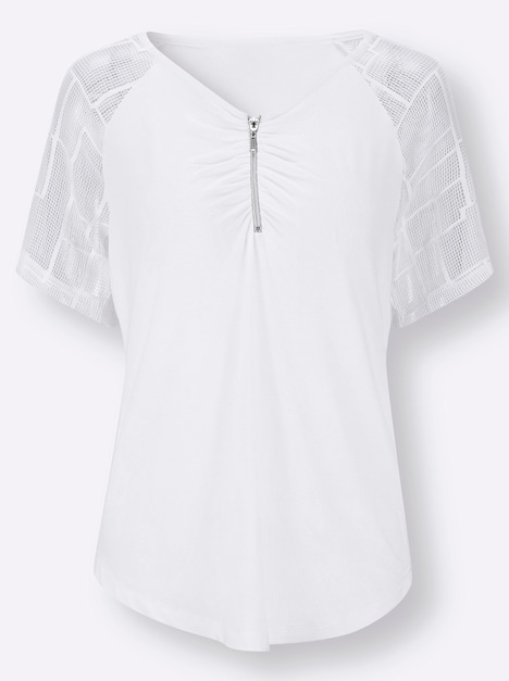 Shirt Kurzarm Uni Ohne Kragen