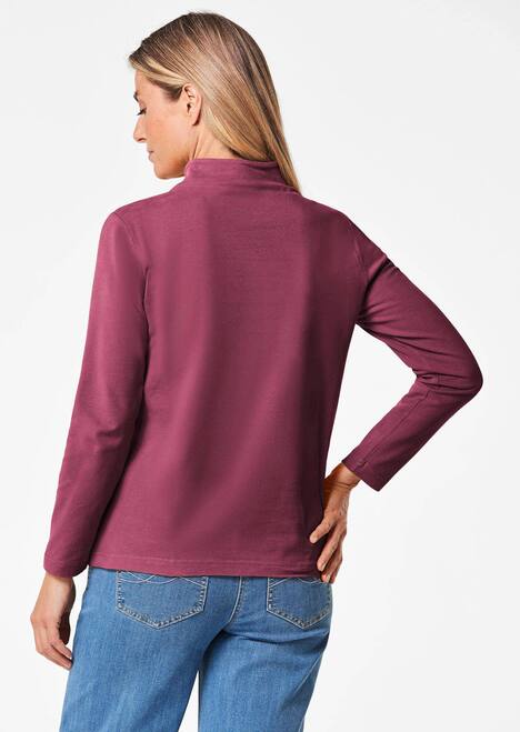 GOLDNER Shirt met opstaande kraag Shirt met opstaande kraag met lange mouwen