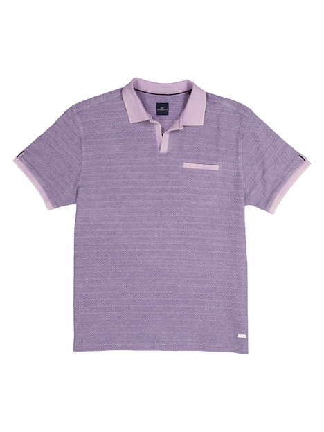 Herren Polo-Shirt strukturiert , Flieder