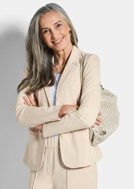 Viskoseblazer mit Reverskragen