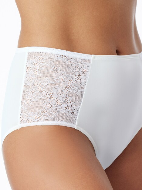 Schiesser Damen Midislip 2-Pack Air Spitze - weiss