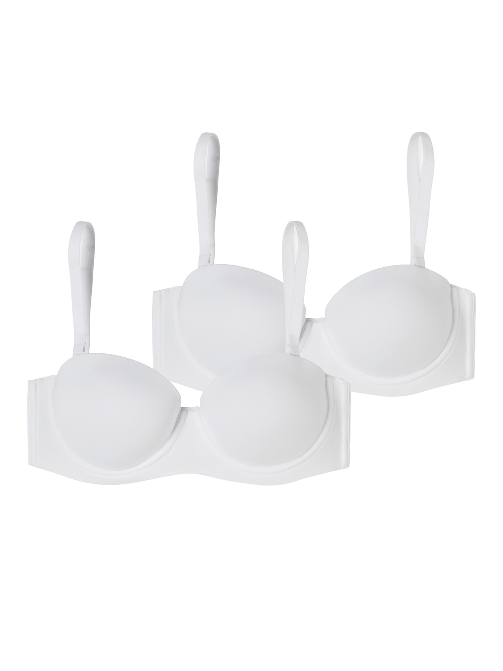 Schiesser Damen Bügel-BH 2-Pack Bandeau mit Schale - Unique Micro - weiss