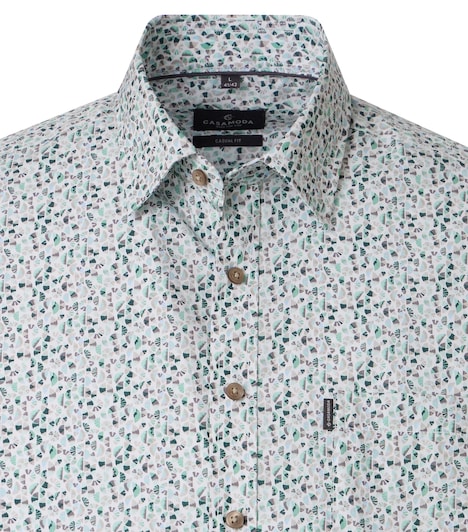 Freizeithemd Kurzarm Print Casual Fit