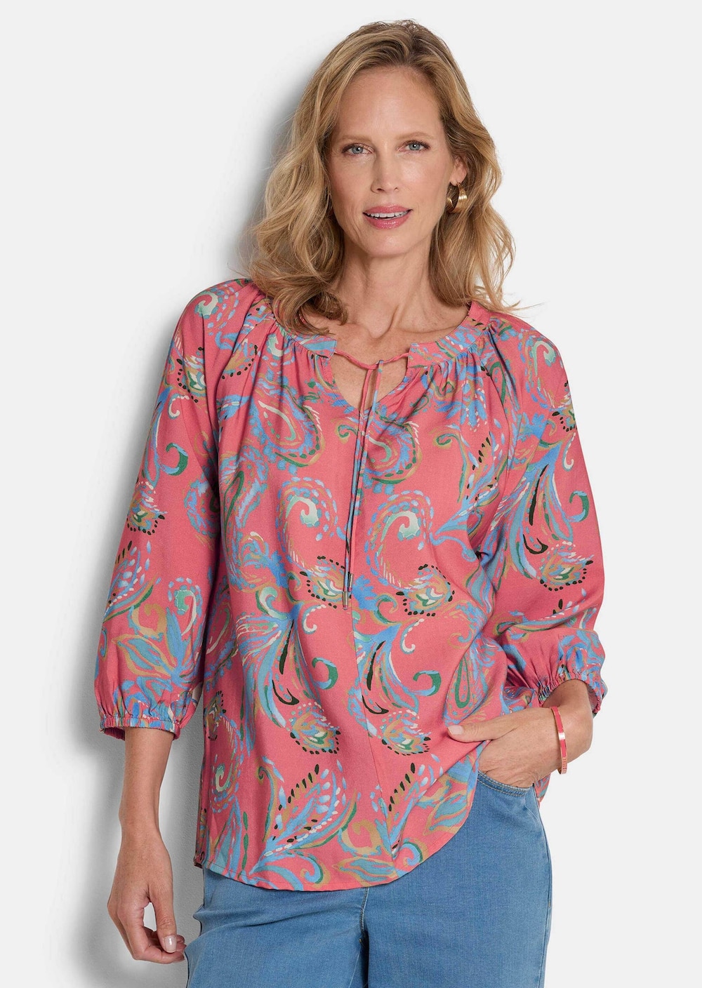 Viscose blouse met paisleyprint
