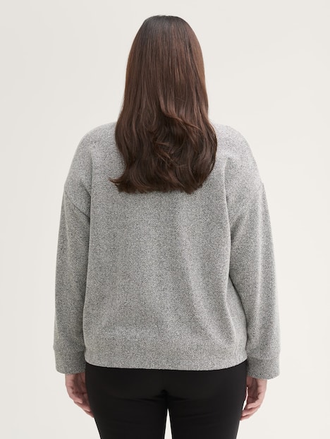 Sweatjacke mit Stehkragen