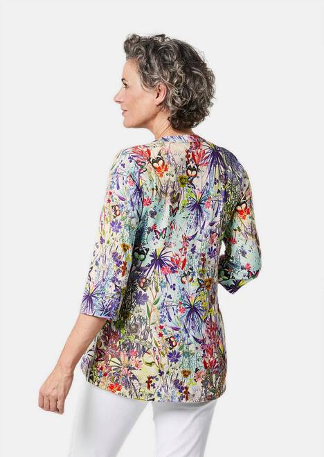Figurschmeichelndes Drucktunika-Shirt