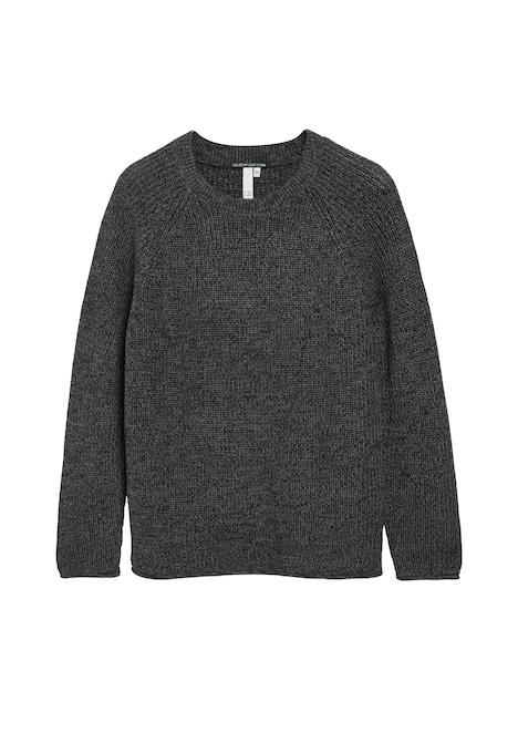 Pullover mit Rippstruktur und Rollkanten