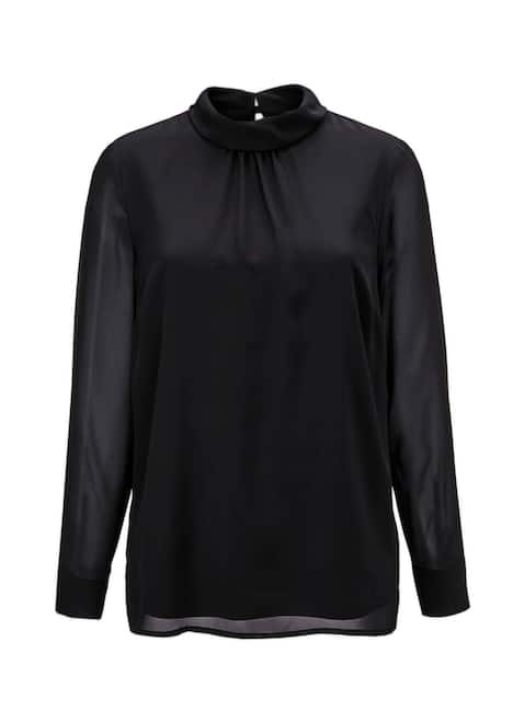 GOLDNER Blouse Flatteuze blouse zonder sluiting met modieuze kraag