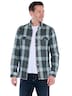 Herren Overshirt kariert , Petrolgruen
