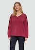 Scuba-Sweatshirt mit V-Ausschnitt