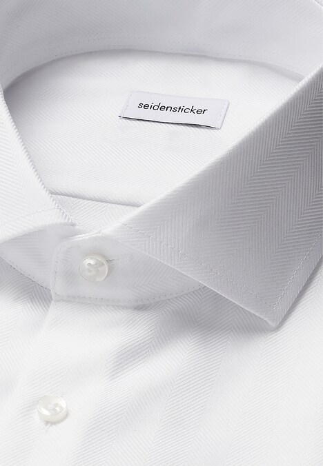 Herren Business Hemd - Fischgrat