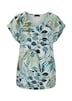 Sommershirt mit Print, V-Ausschnitt