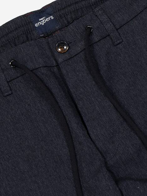 engbers Herren Chino mit Tunnelzug , Saphirblau