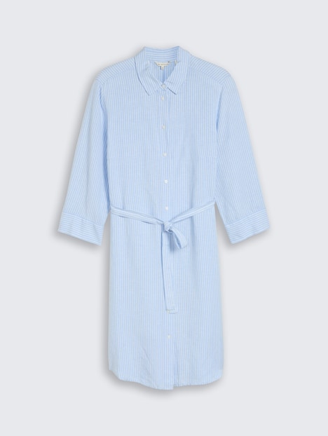 Blusenkleid mit Leinenanteil