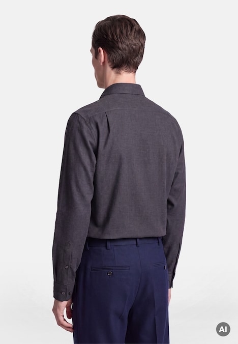 Herren Flanellhemd - Uni