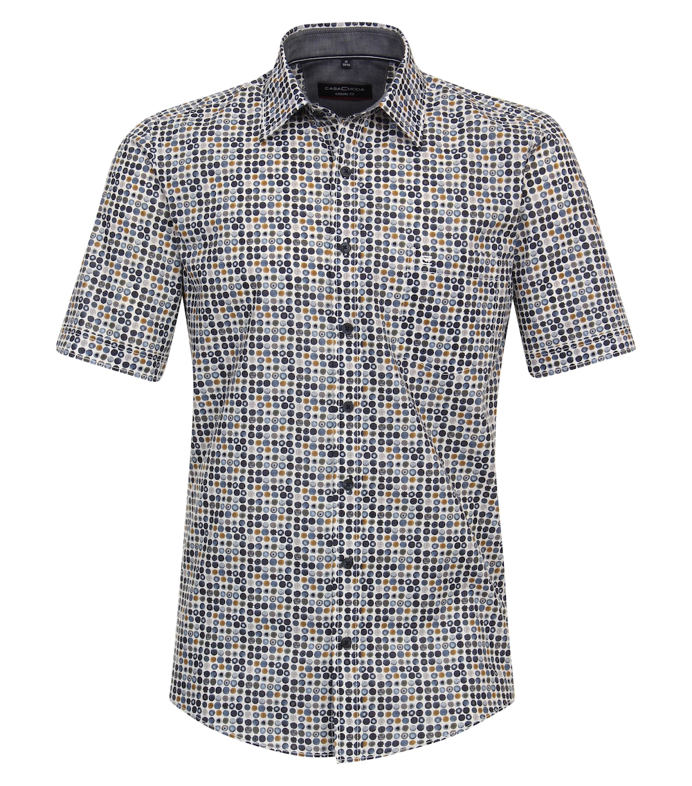CASAMODA Freizeithemd Kurzarm Print Casual Fit