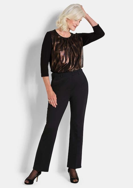 GOLDNER Broek CARLA Jersey broek CARLA met uitlopende pijpen