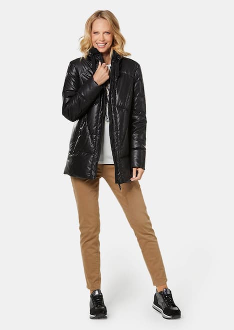 GOLDNER Gewatteerd jasje Gewatteerd jack in leerlook