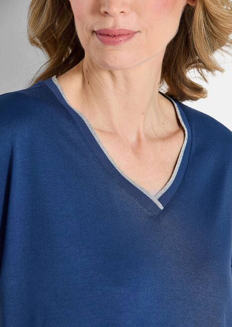 Elegantes Kurzarmoberteil mit Glanz