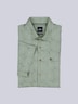Herren Kurzarm Hemd mit geometrischem Muster , Oliv