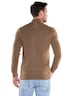 Herren Cardigan mit Zipper und Stehkragen , Cognac