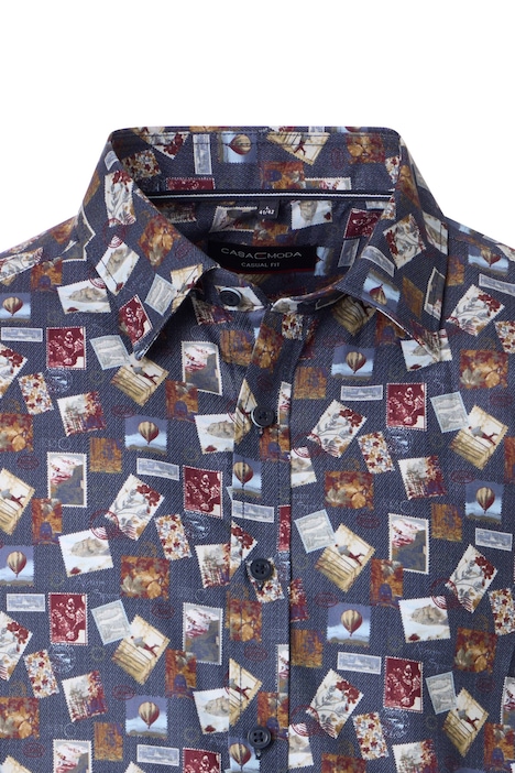 Freizeithemd Langarm Print Casual Fit
