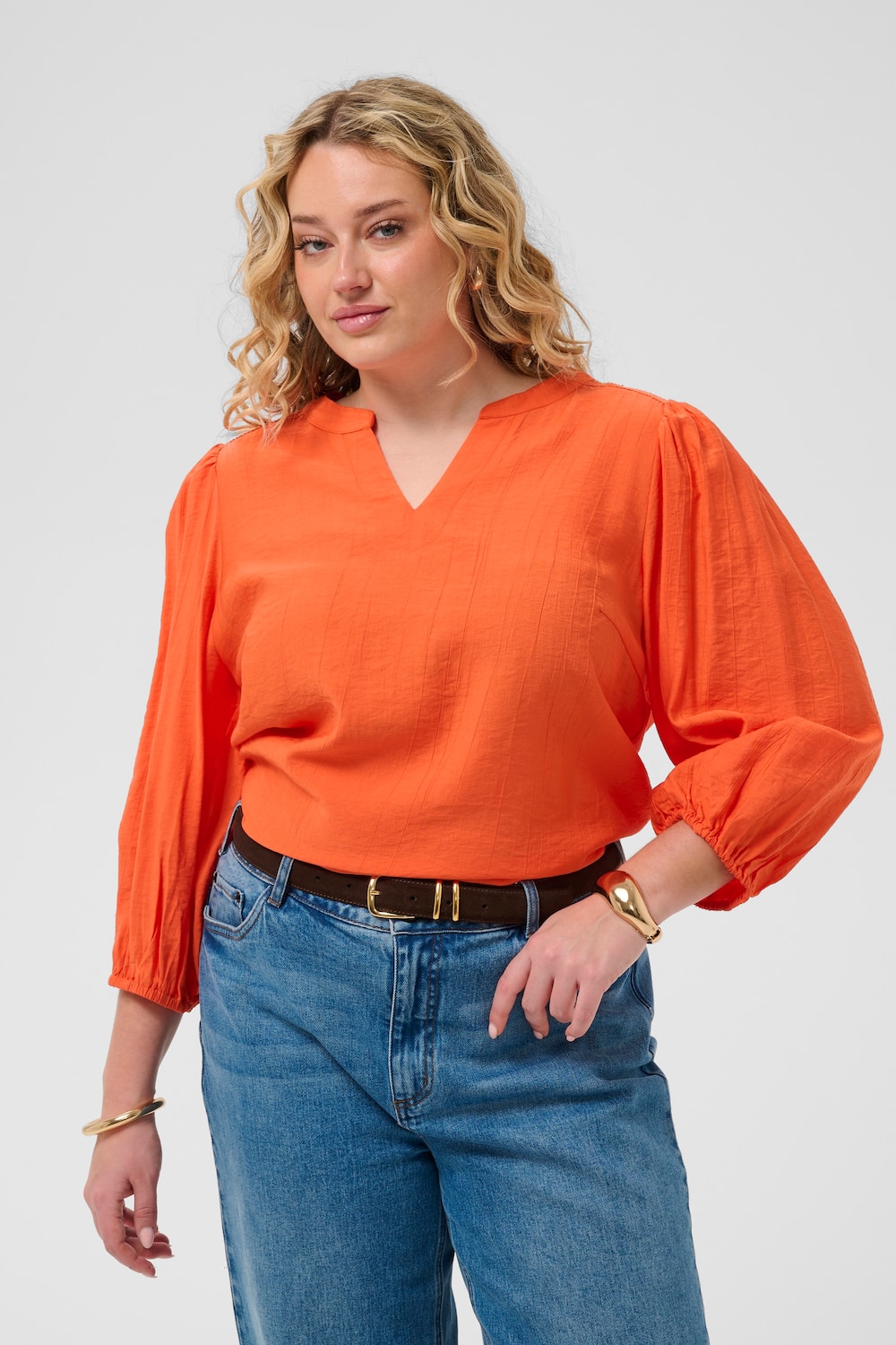 Langarm-Bluse Regular fit