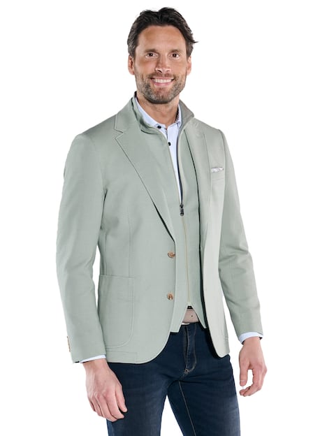 engbers Herren Sakko strukturiert , Hellgruen