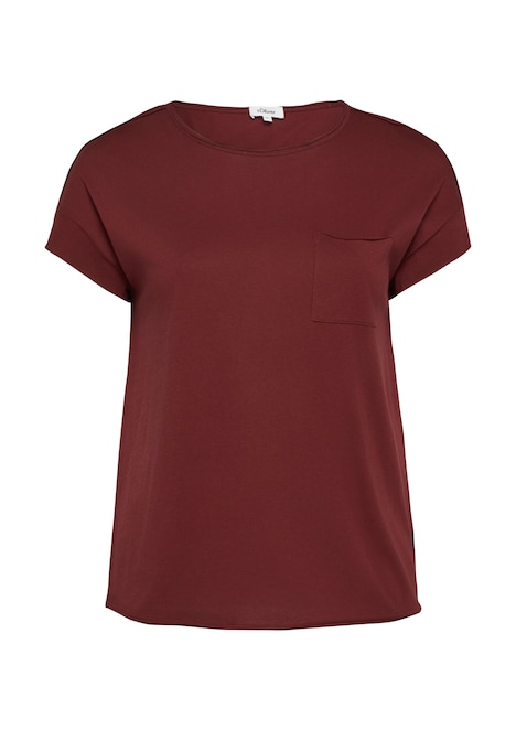 Ärmelloses Jersey-T-Shirt mit Rundhals und Brusttasche