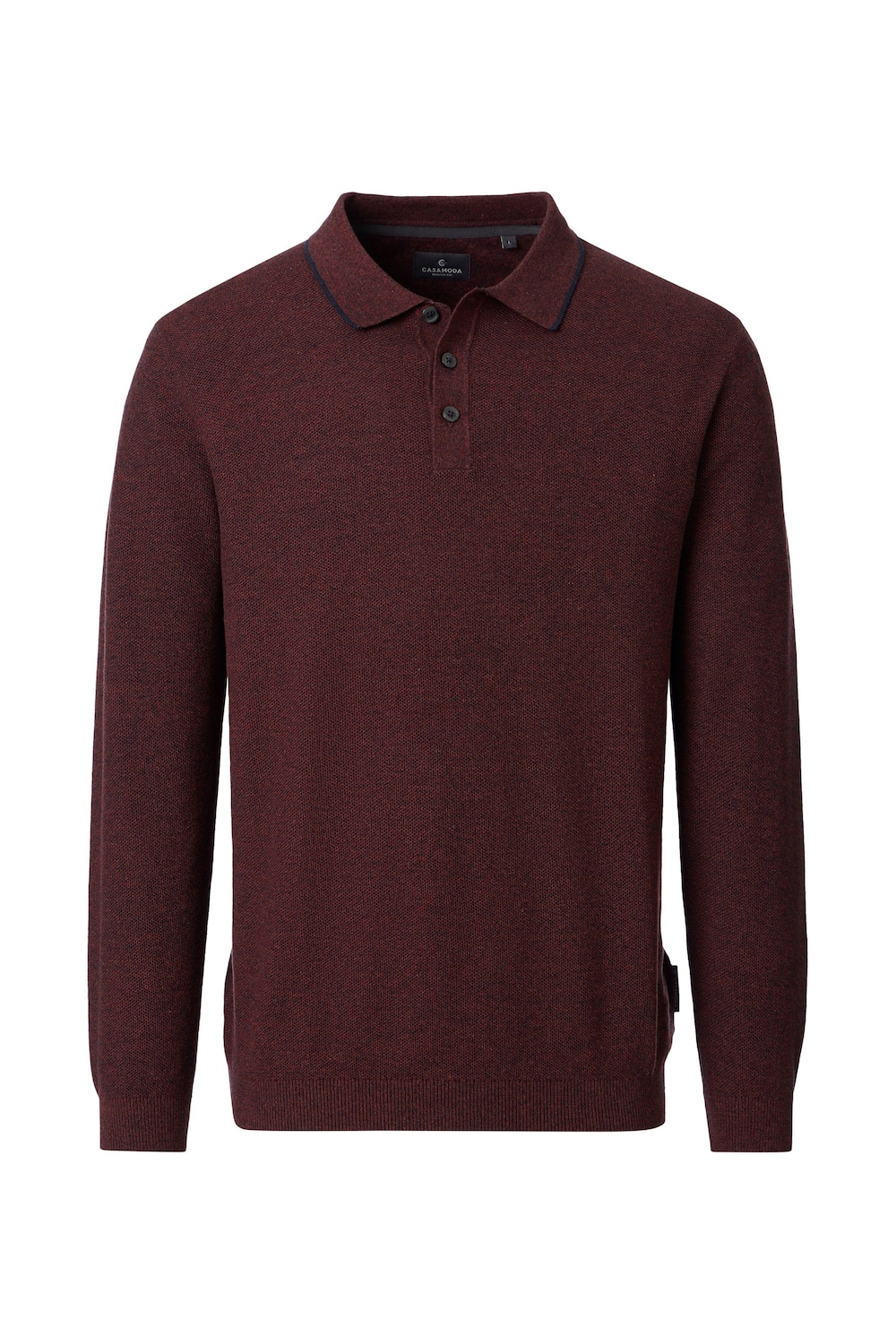 Polo-Shirt Langarm uni