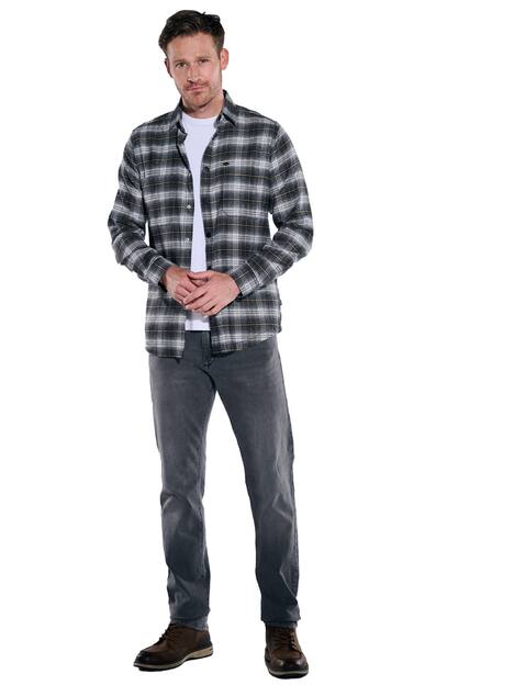 engbers Herren Langarm-Hemd gemustert , Schwarz