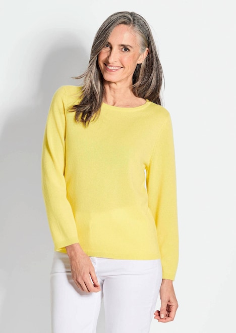Kaschmirpullover mit U-Boot Ausschnitt