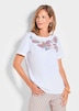 Florales Shirt mit U-Boot-Ausschnitt