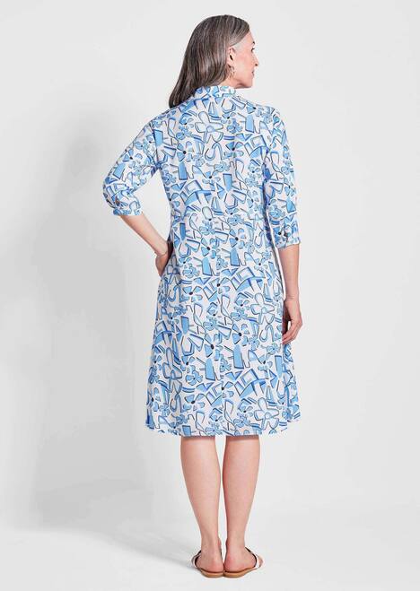 GOLDNER Jurk met print Gedessineerde jurk in overhemdmodel