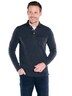 Herren Poloshirt langarm , Saphirblau