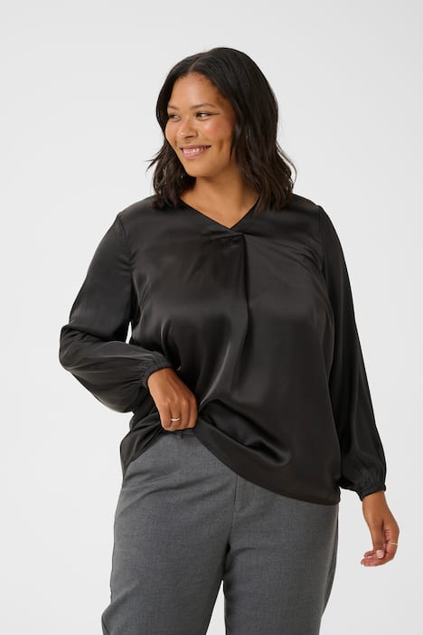 Langarm-Bluse Regular fit
