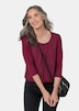 Chiffon-Shirt mit 3/4-Arm, Rundhals