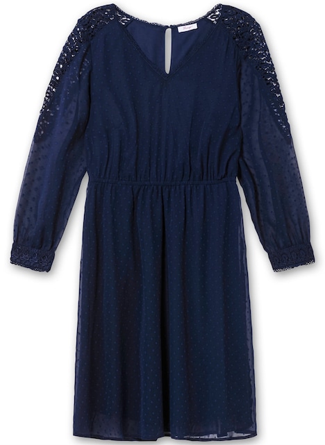 Cocktailkleid Langarm Uni