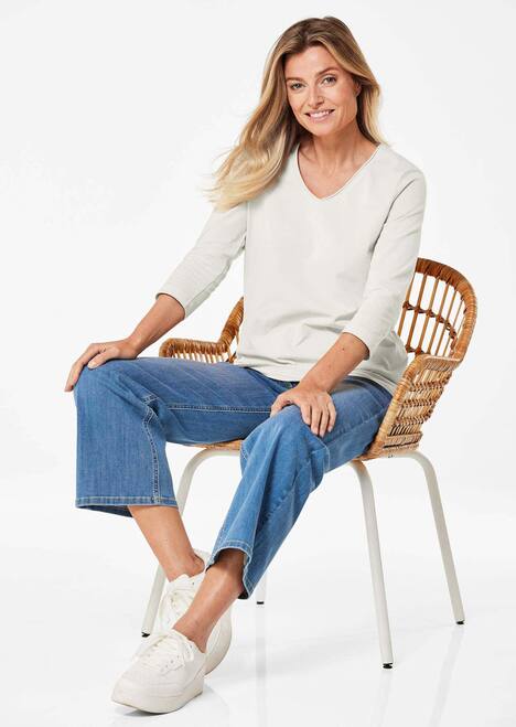 Shirt mit V-Ausschnitt