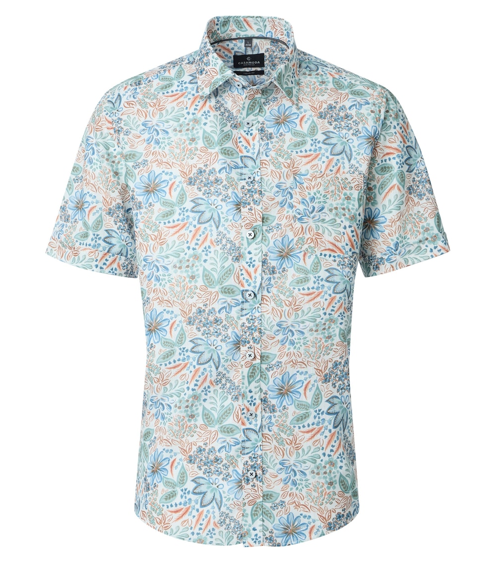 Freizeithemd Kurzarm Print Casual Fit