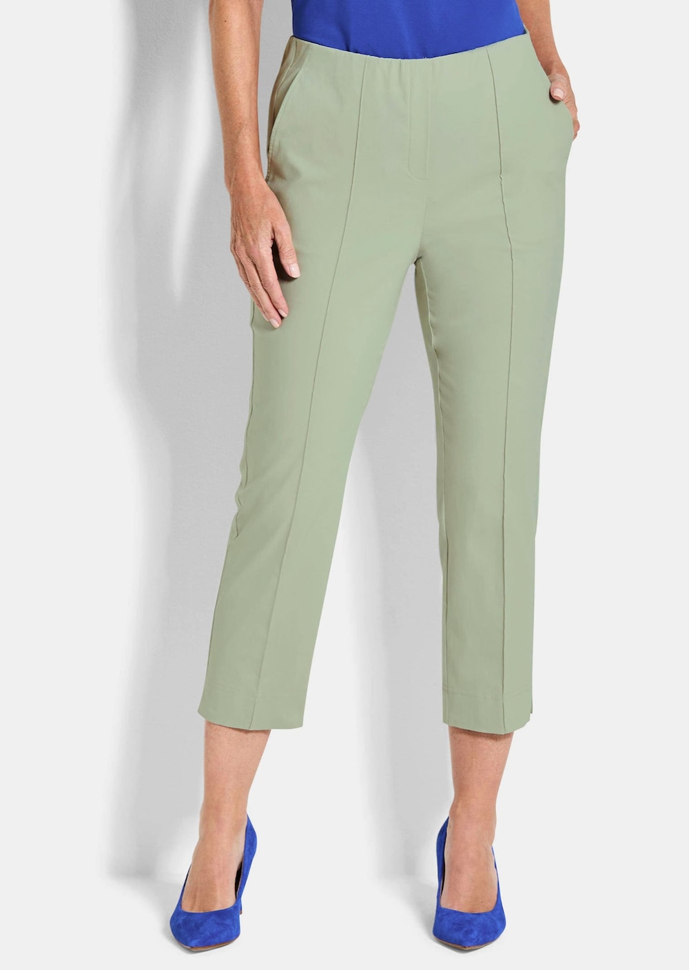 Elegante 7/8-Hose mit Biesen