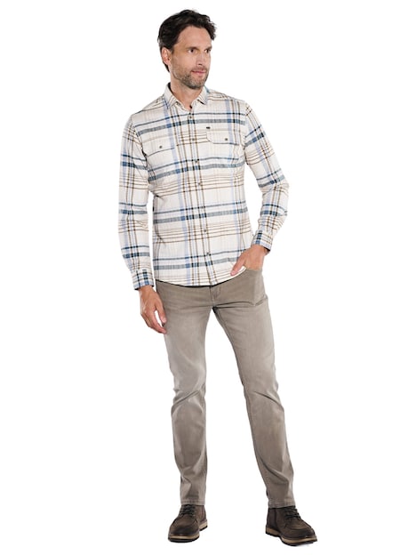 Herren Karohemd , Beige