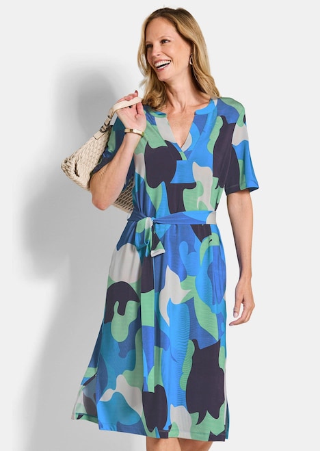 Bedrukte jurk met organisch patroon