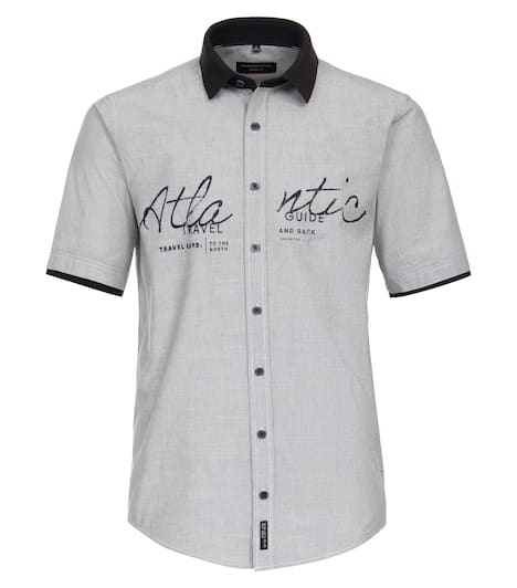 Freizeithemd Kurzarm gestreift Casual Fit