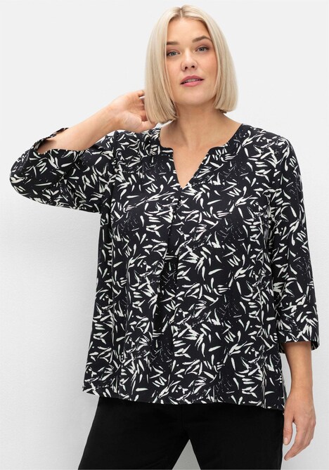 Tunika 3/4-Arm Sonstiges Muster Ohne Kragen