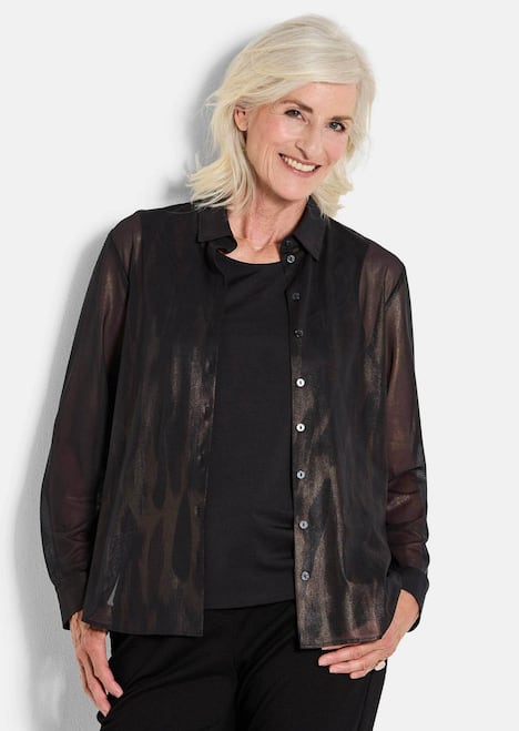 Bluse aus semitransparentem Mesh