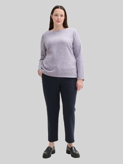 Soft-Touch Sweatshirt mit Knopfdetails