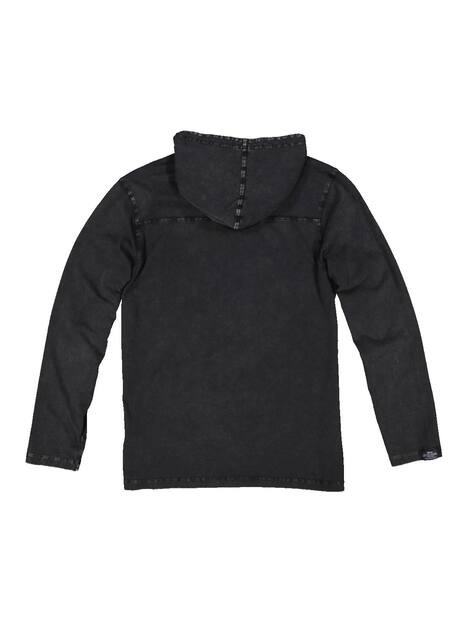 engbers Herren Langarm-Shirt mit Kapuze , Schwarz