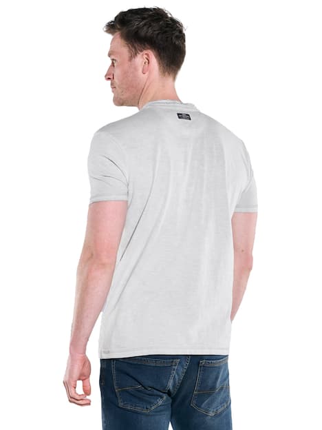engbers Herren Henley T-Shirt , Hellgrau